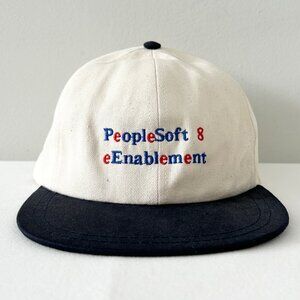Vintage PeopleSoft 8 e-Enablement Cap Cotton Strapback Computer Software Hat Y2K